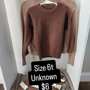Brown Ribbed Children's Sweater